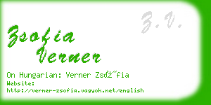 zsofia verner business card